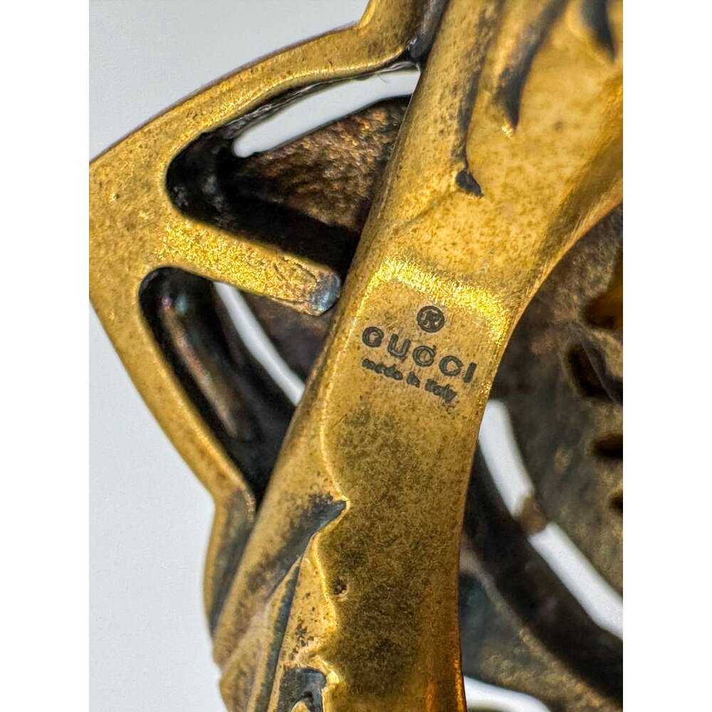 Gucci Velvet & Crystal Pin Cushion Cocktail Ring Size: 6 - Picture 11 of 11